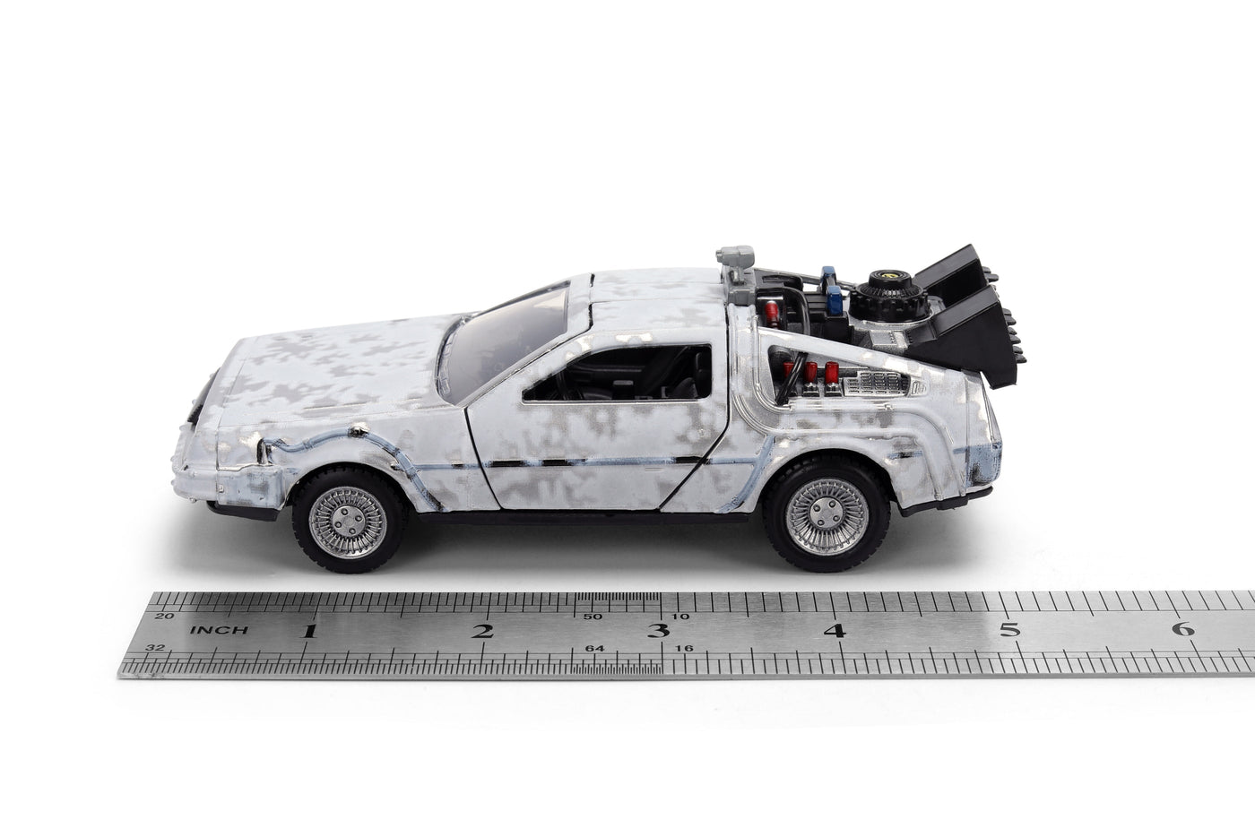 Back to the Future die-cast 1:32 scale 40th Anniversary "Hollywood Rides" DeLorean Time Machine (Frost Finished) by MyHackerTech