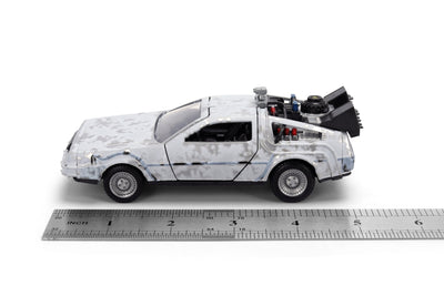 Back to the Future die-cast 1:32 scale 40th Anniversary "Hollywood Rides" DeLorean Time Machine (Frost Finished) by MyHackerTech