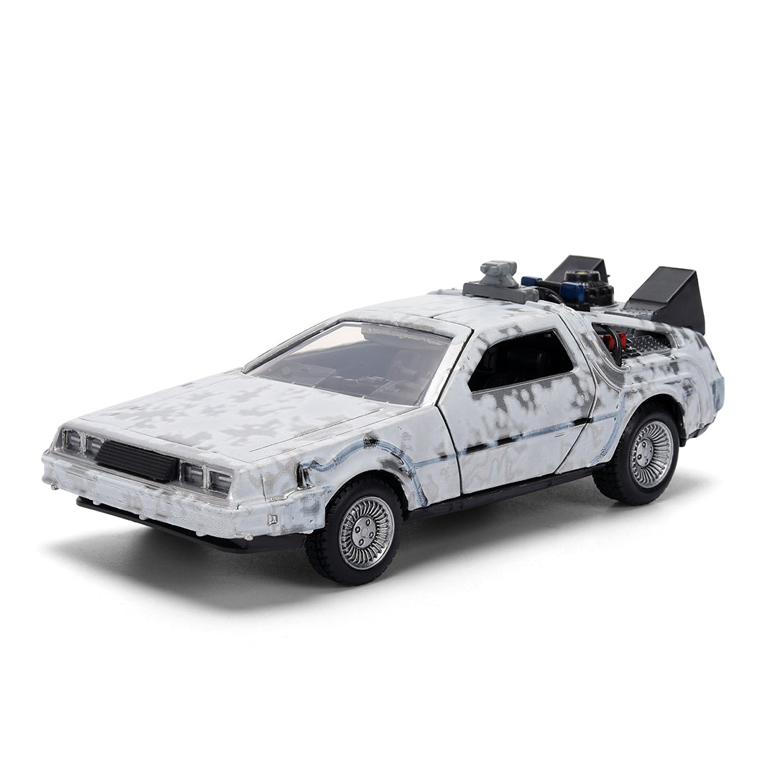 Back to the Future die-cast 1:32 scale 40th Anniversary "Hollywood Rides" DeLorean Time Machine (Frost Finished) by MyHackerTech