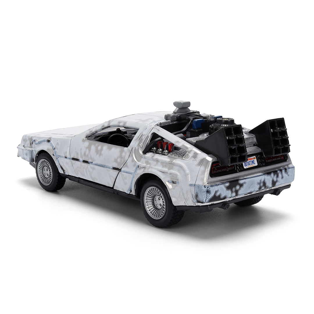 Back to the Future die-cast 1:32 scale 40th Anniversary "Hollywood Rides" DeLorean Time Machine (Frost Finished) by MyHackerTech