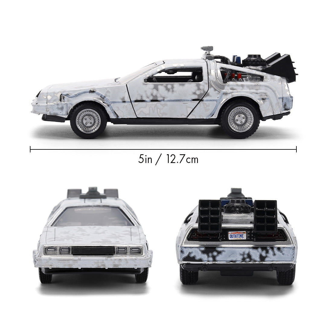 Back to the Future die-cast 1:32 scale 40th Anniversary "Hollywood Rides" DeLorean Time Machine (Frost Finished) by MyHackerTech