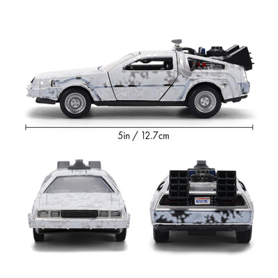 Back to the Future die-cast 1:32 scale 40th Anniversary "Hollywood Rides" DeLorean Time Machine (Frost Finished) by MyHackerTech