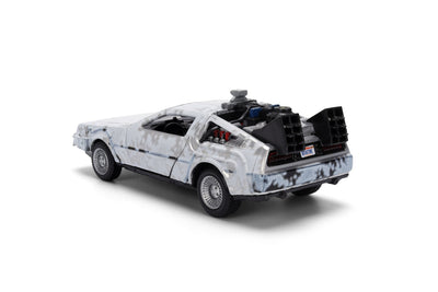 Back to the Future die-cast 1:32 scale 40th Anniversary "Hollywood Rides" DeLorean Time Machine (Frost Finished) by MyHackerTech