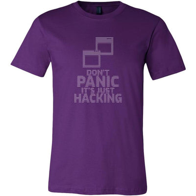 Don't panic it's just hacking - Canvas Mens Shirt by MyHackerTech