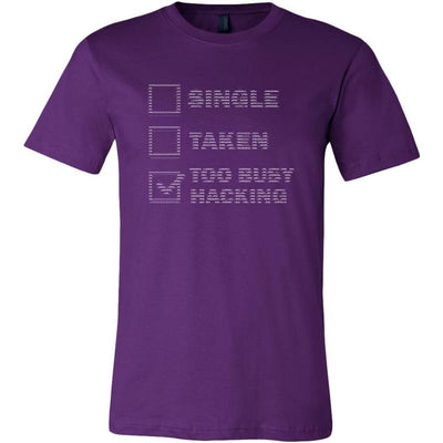 Too busy hacking - Canvas Mens Shirt by MyHackerTech