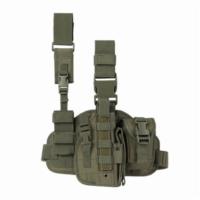 Tactical Leg Gun Holster Outdoor Multi-function Camouflage Bag Tied Leg Pistol Protective Cover Phone Pocket Hunting Gear