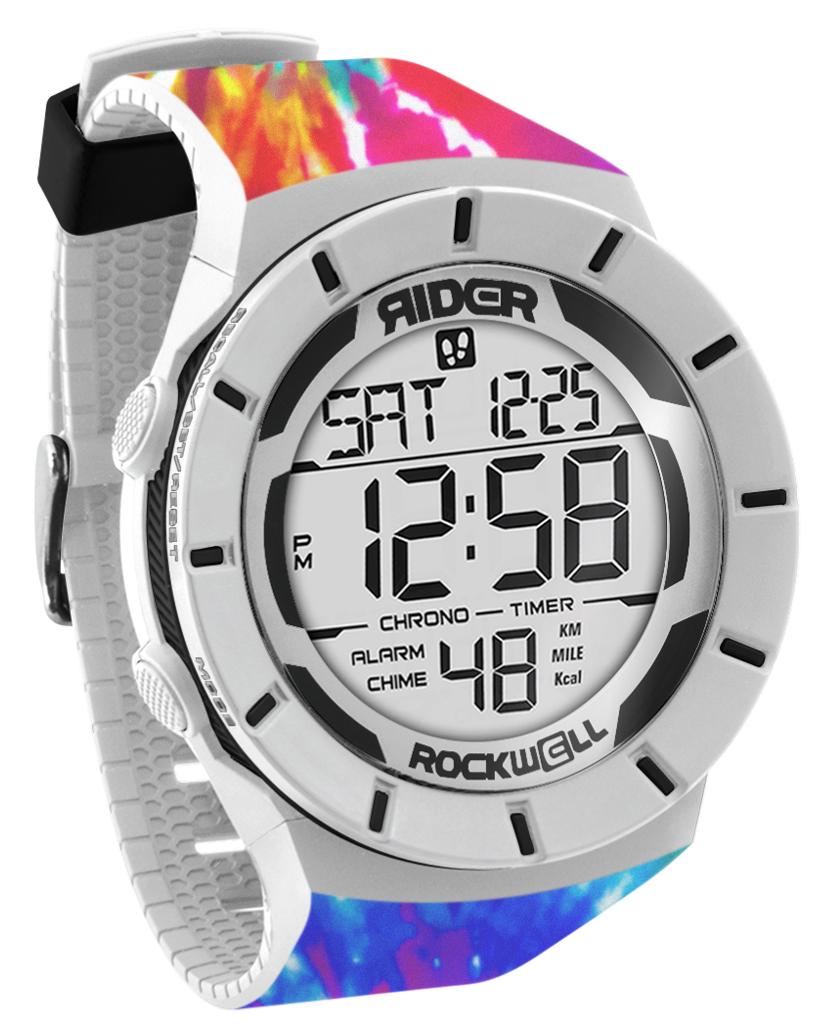 Coliseum Fit™ Samadelic Tie-Dye Edition (White/Black) Watch by MyHackerTech