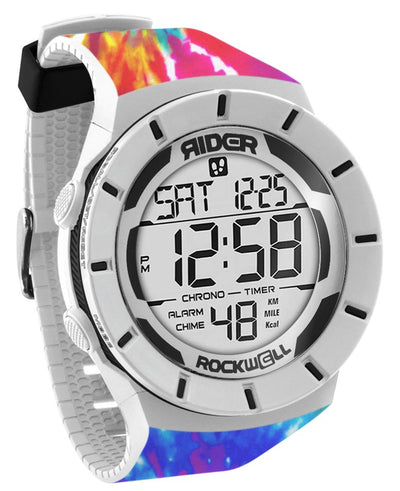 Coliseum Fit™ Samadelic Tie-Dye Edition (White/Black) Watch by MyHackerTech