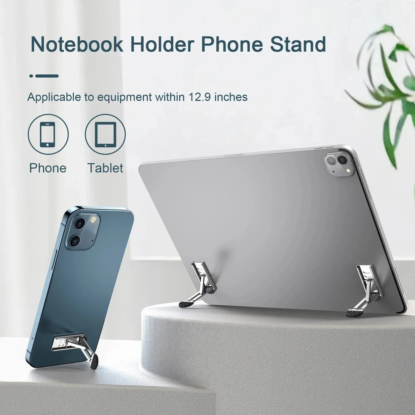 Invisible Folding Zinc Alloy Stand Multiadjustable Mobile Phone Back Stand Tablet Pc Laptop Stand Ultrathin Adhesive Mini Nonsli