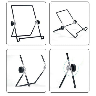 Portable Metal Tablet Stand Mount Foldable Desk Flexible Phone Stand for IPad IPhone Samsung Huawei Universal Work Home Travel