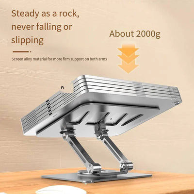 Laptop Stand Adjustable Aluminum Alloy Notebook Tablet Stand Up to 17 Inch Laptop Portable Fold Holder Cooling Bracket Support