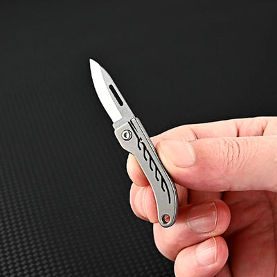 Titanium Alloy Mini Folding Knife for Outdoor Camping EDC Portable Unboxing Sharp Knife with High Hardness D2 Blade