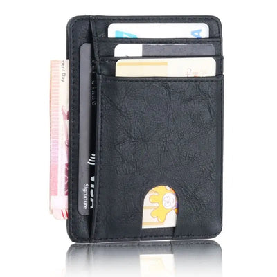 Mens RFID Blocking Leather Slim Wallet Money Credit Card Slots Coin Holder