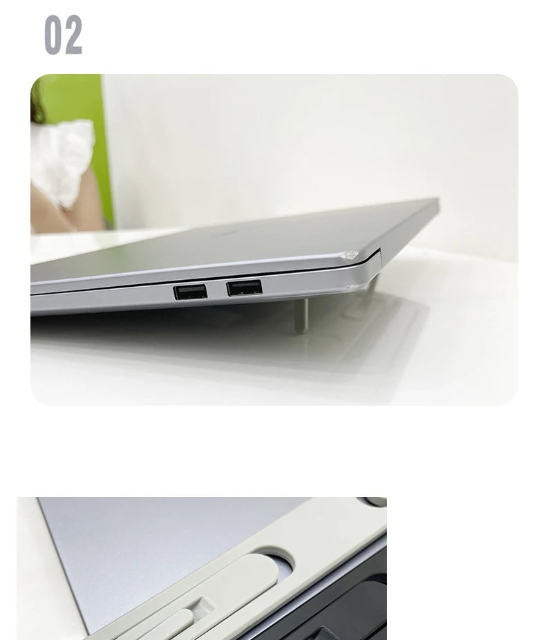 Universal Invisible Laptop Bracket Riser Stand For Macbook Pro 13 15 Air Lenovo Samsung Notebook Cooling Pad Foldable Stands