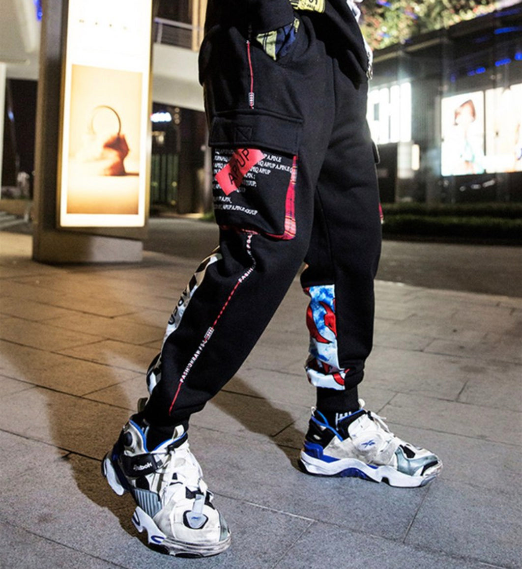 APE2883 Waves Artwork Joggers by MyHackerTech