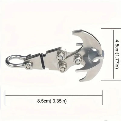 Stainless Steel Folding Grappling Hook - Durable &  Deployment,  Versatility in Outdoor Adventures & Emergency Tool for Hiking