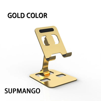 Folding Portable Desktop Metal Mobile Phone Stand Desk Lazy Stand Universal Support Stand for Mobile Phones and Tablets