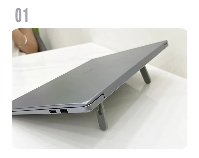 Universal Invisible Laptop Bracket Riser Stand For Macbook Pro 13 15 Air Lenovo Samsung Notebook Cooling Pad Foldable Stands