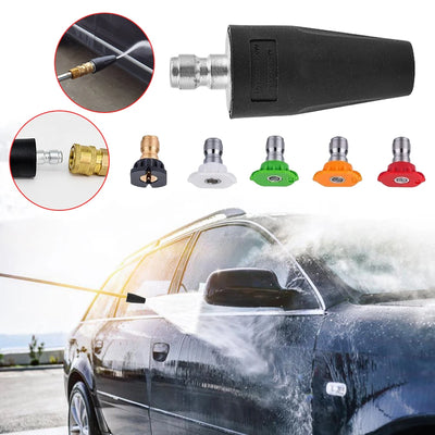 Pressure Washer Turbo Nozzle 2600 PSI 2.0 GPM Rotating Power Washer Tips 1/4-Inch Quick Connect for High Pressure Car Washers