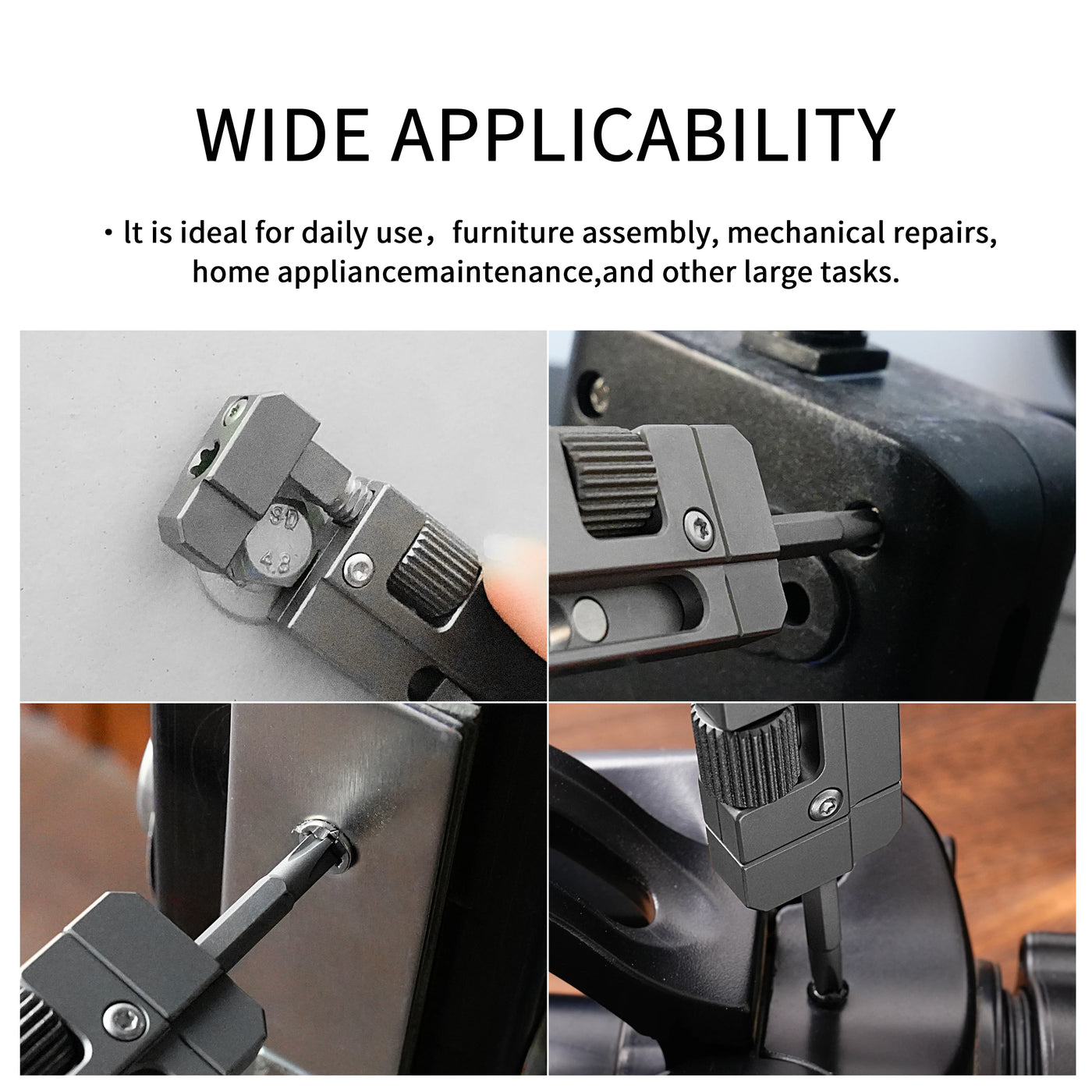 Titanium Functional Keychain Multifunctional Outdoor Portable EDC Tool With Screwdriver Also Can Unscrew Hexagonal Nut