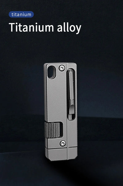 Titanium Functional Keychain Multifunctional Outdoor Portable EDC Tool With Screwdriver Also Can Unscrew Hexagonal Nut