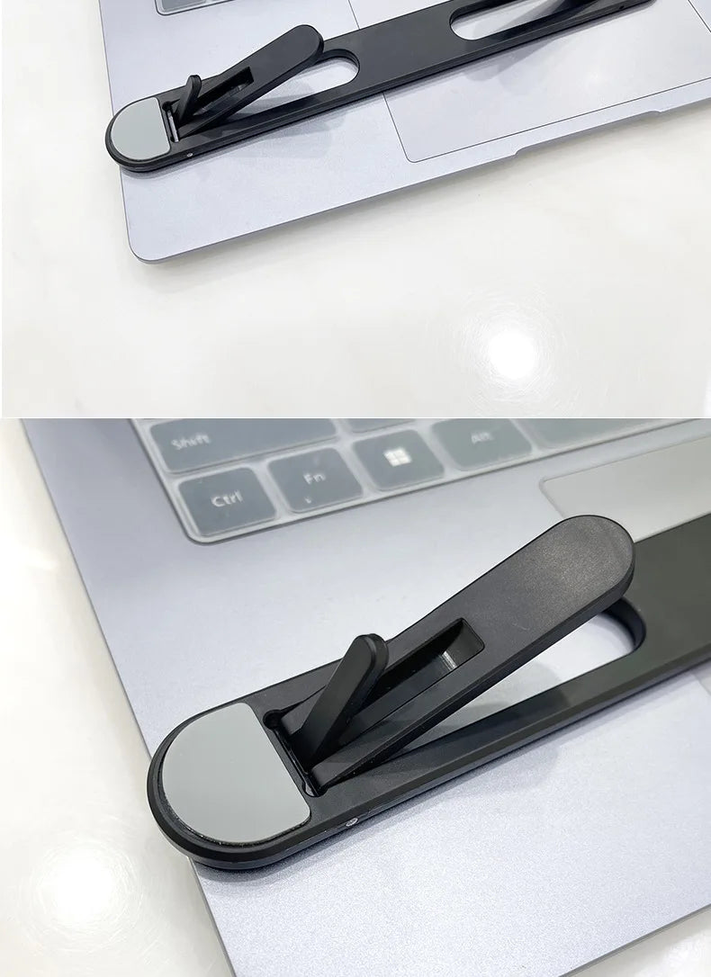 Universal Invisible Laptop Bracket Riser Stand For Macbook Pro 13 15 Air Lenovo Samsung Notebook Cooling Pad Foldable Stands