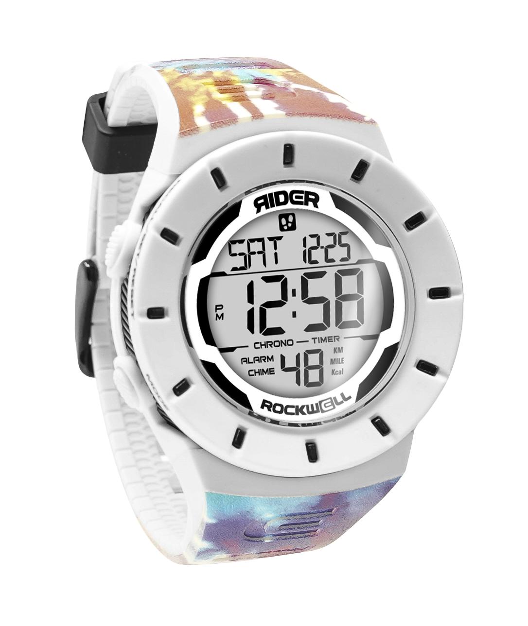 Coliseum Fit™ Forum - Samadelic Tie-Dye Edition (White/Black) Watch by MyHackerTech