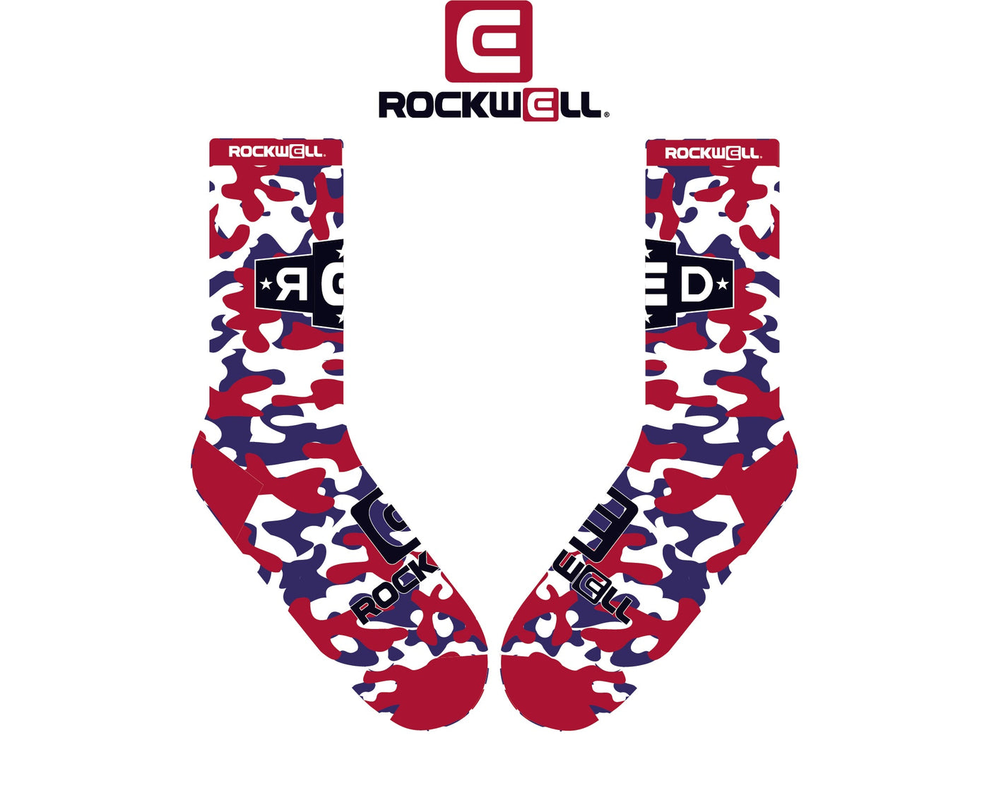Crew Socks - R.E.D Camo USA by MyHackerTech