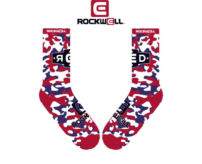 Crew Socks - R.E.D Camo USA by MyHackerTech