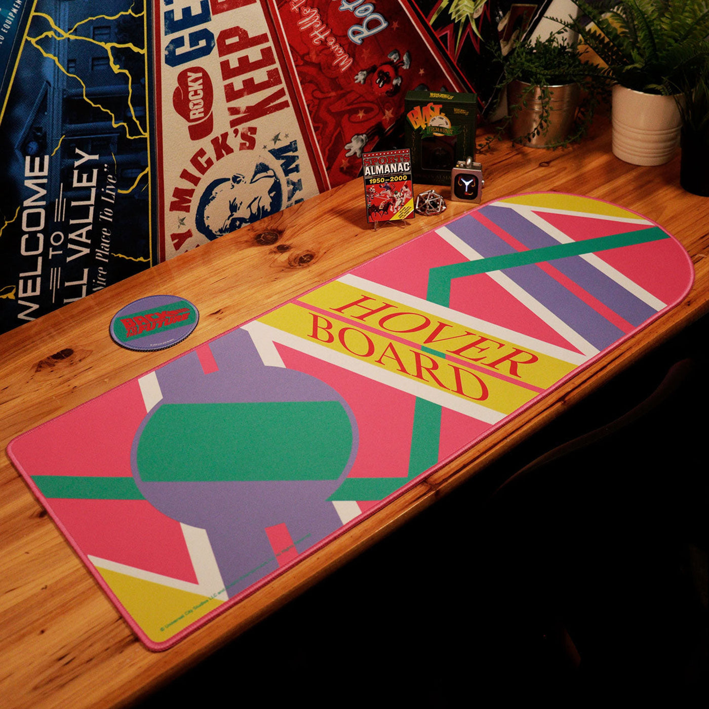 Back to the Future Part II XL Hoverboard Desk Pad and Coaster Set by MyHackerTech