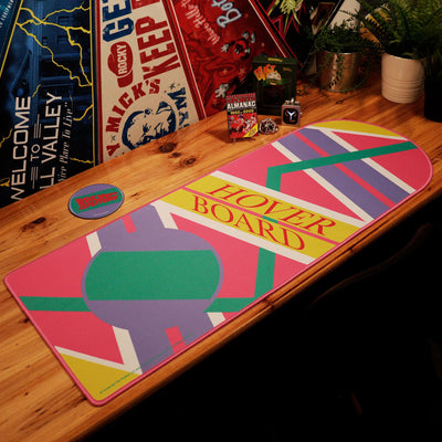 Back to the Future Part II XL Hoverboard Desk Pad and Coaster Set by MyHackerTech