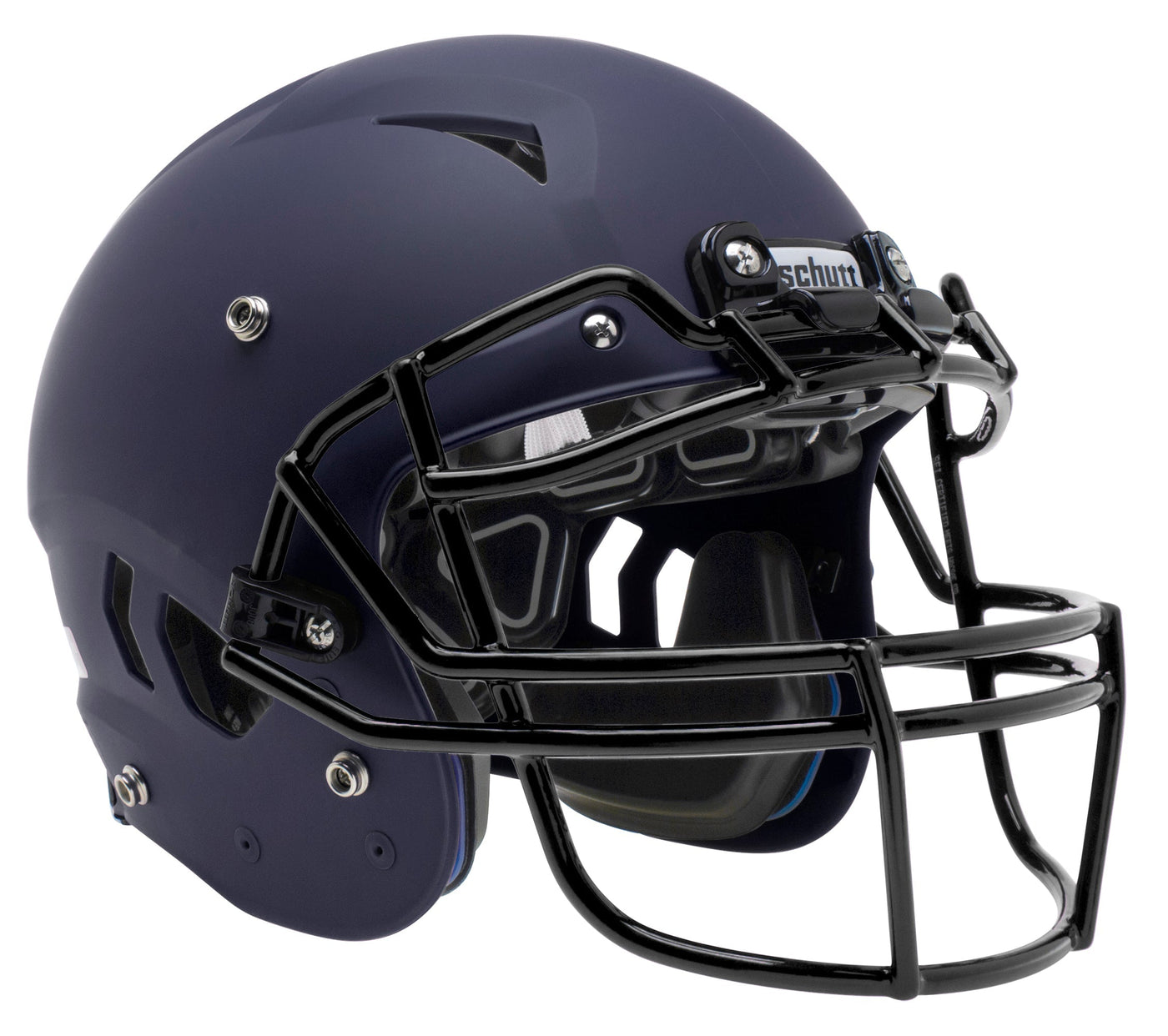 flat navy blue football helmet Schutt Vengeance A11 2.0 Youth Matte Football Helmet