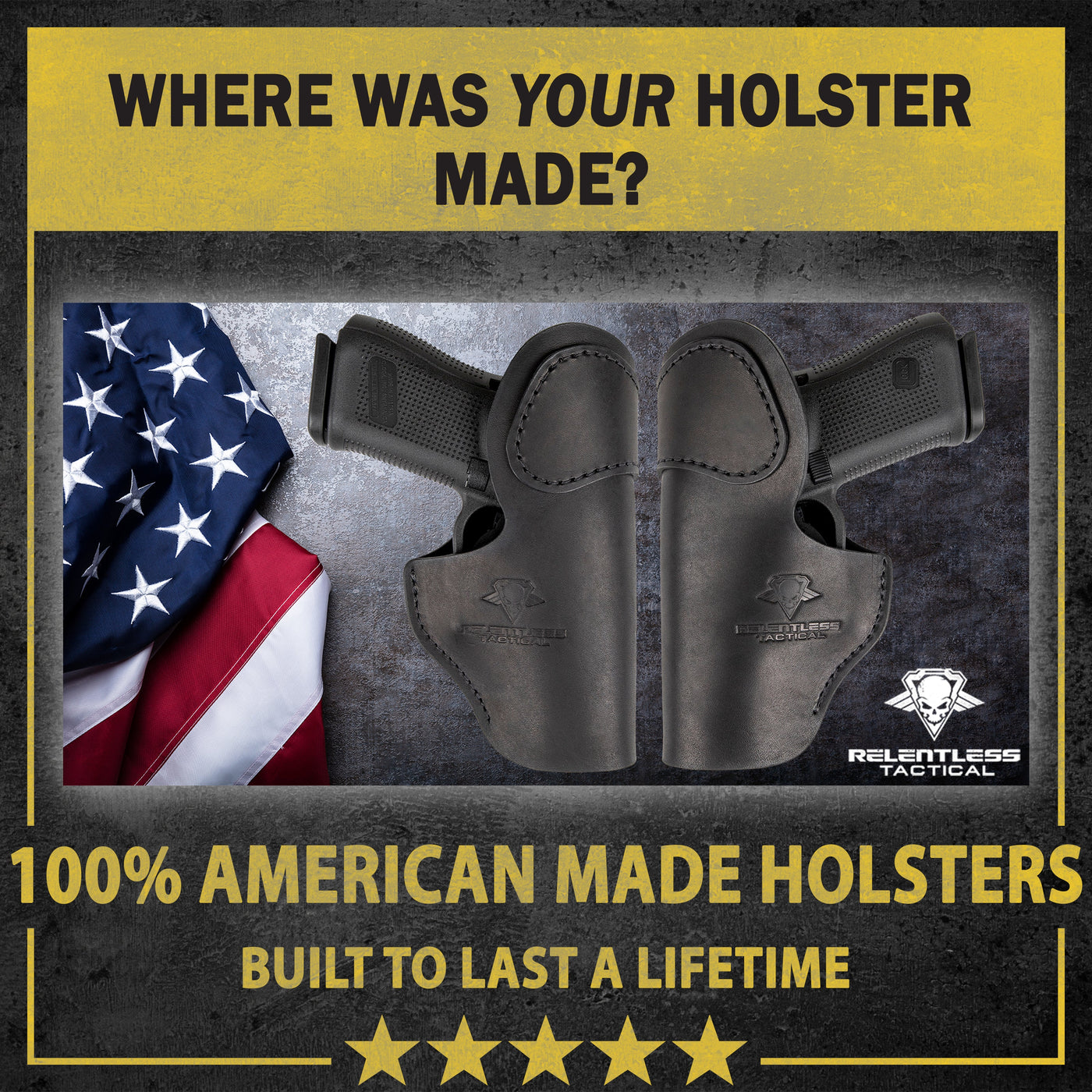 The Defender Leather IWB Holster - Fits Ruger LCP, LCP2, Sig P238, P290, S&W Bodyguard .380 and Most .380's - Lifetime Warranty - Made in USA by MyHackerTech