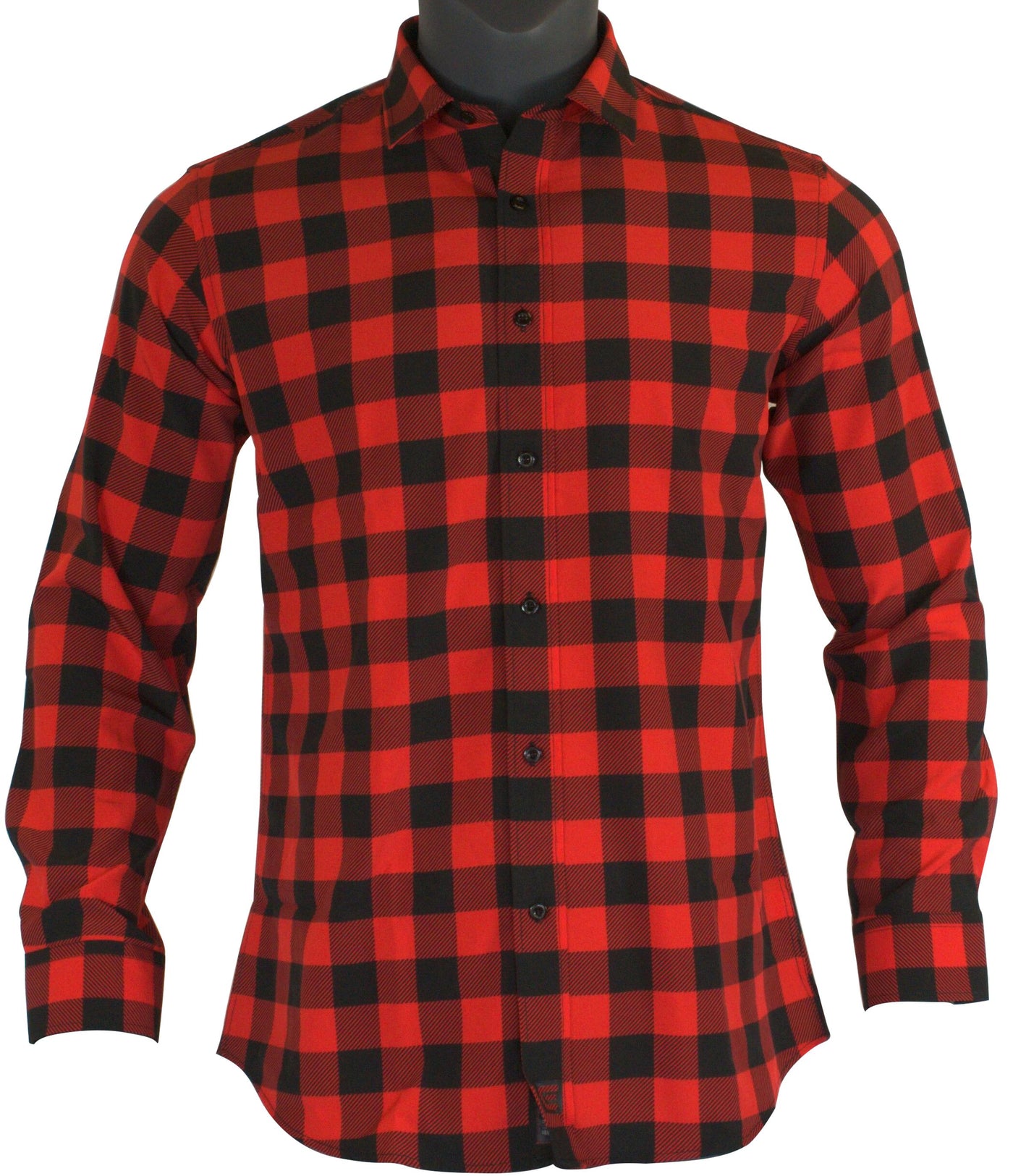 The Titan - Black/Red Plaid Long Sleeve by MyHackerTech