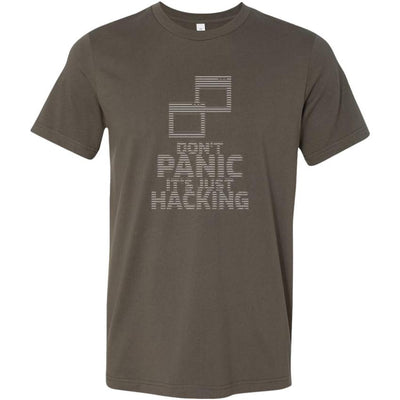 Don't panic it's just hacking - Canvas Mens Shirt by MyHackerTech