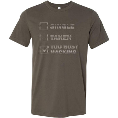 Too busy hacking - Canvas Mens Shirt by MyHackerTech