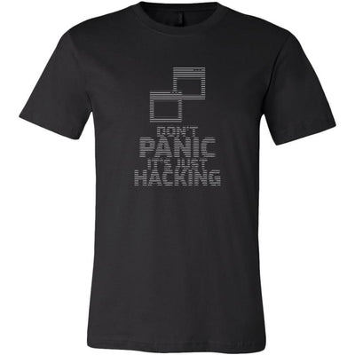 Don't panic it's just hacking - Canvas Mens Shirt by MyHackerTech