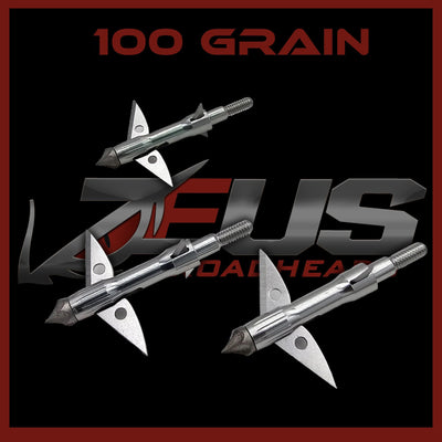 ZEUS 100 GRAIN BROADHEADS (3 PACK) by MyHackerTech