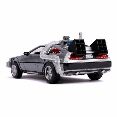 Back to the Future Part II die-cast 1:24 scale "Hollywood Rides" light-up DeLorean Time Machine by MyHackerTech