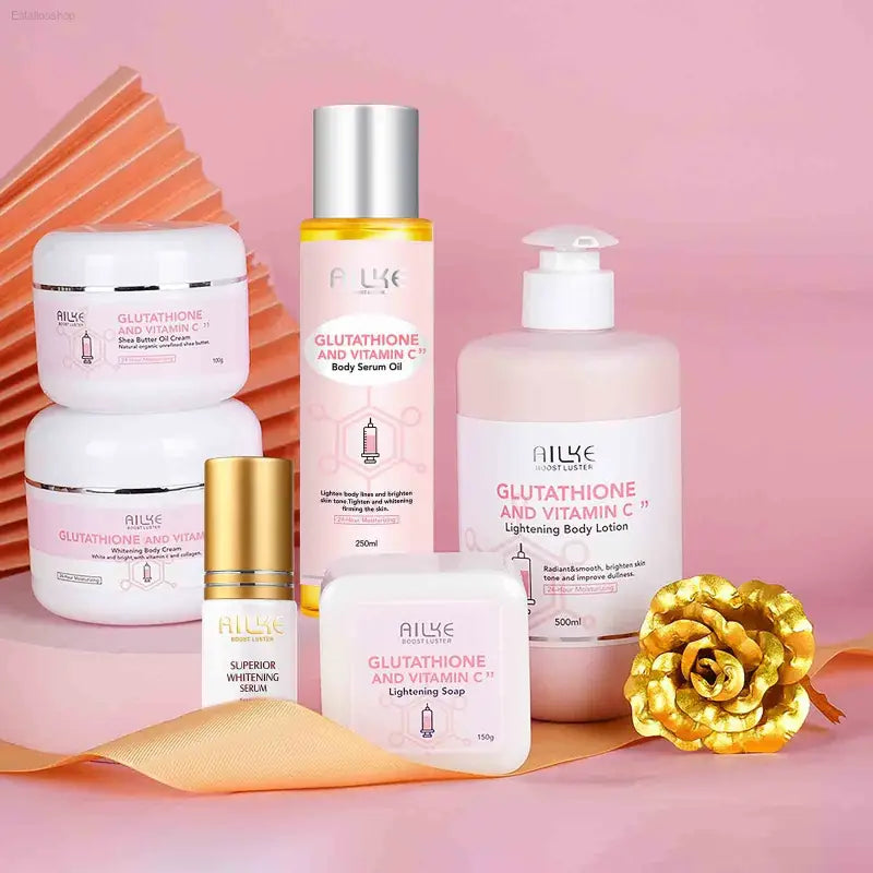 ailke glutathione and vitamin c AILKE Brightening Skin Care Set with Vitamin C and Glutathione for Radiant  and Moisturized Skin