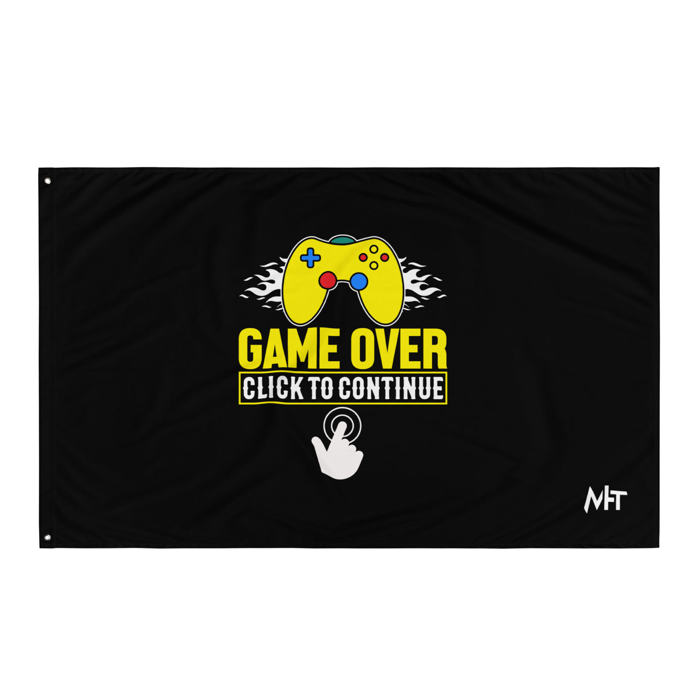 Game Over Click to Continue Flag