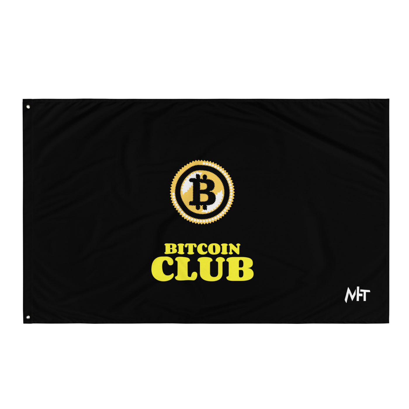 BITCOIN CLUB t-shirt design maker featuring 8-bit style Flag