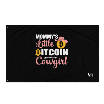 Mommy's little bitcoin cowgirl Flag