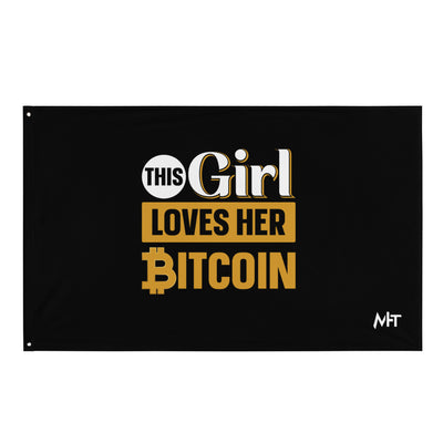This Girl love her Bitcoin Flag