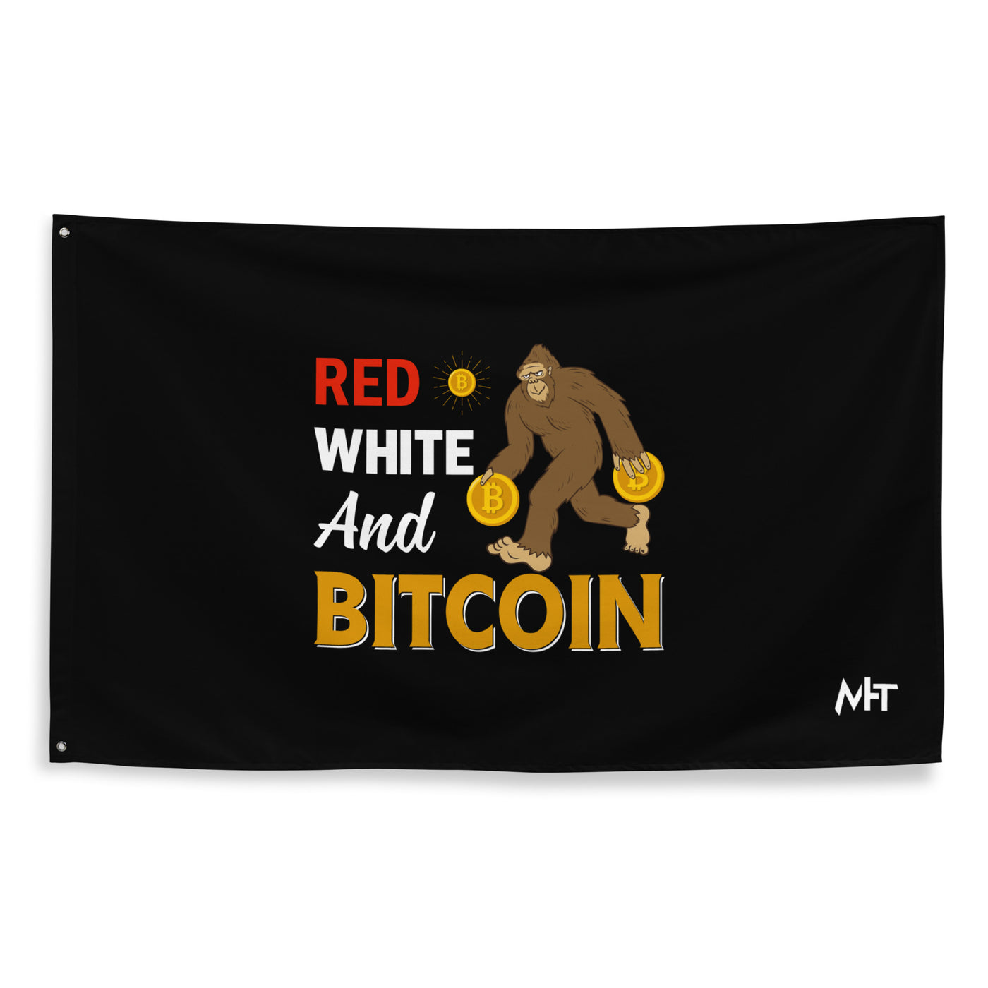 Red, White and Bitcoin - Flag