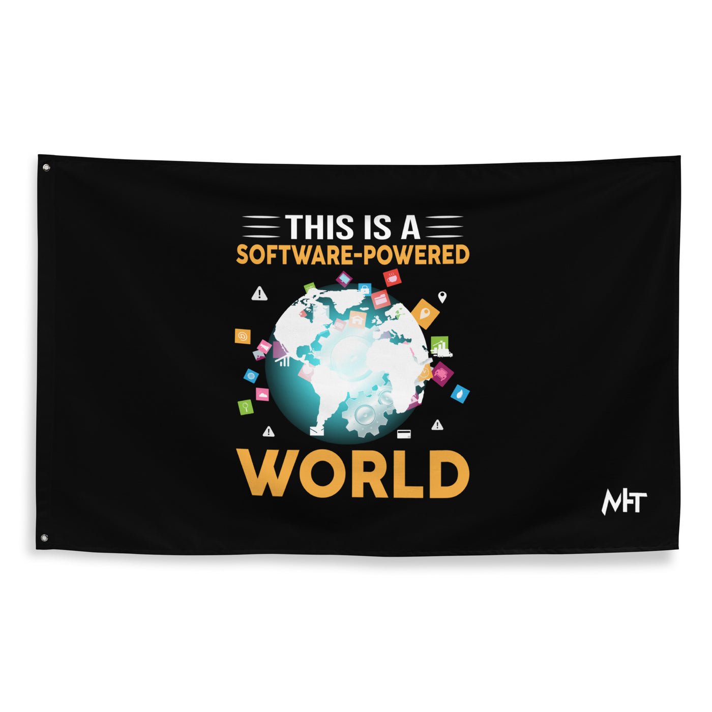 This is a Software Powered World Flag
