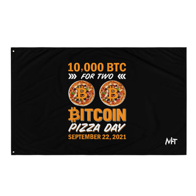 Bitcoin Pizza Day Special September 22, 2021, 10,000 BTC for two B-pizzas Flag
