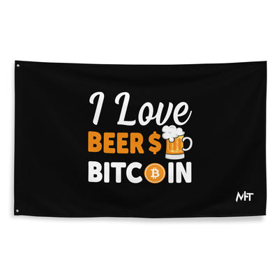 I Love Beer and Bitcoin Flag