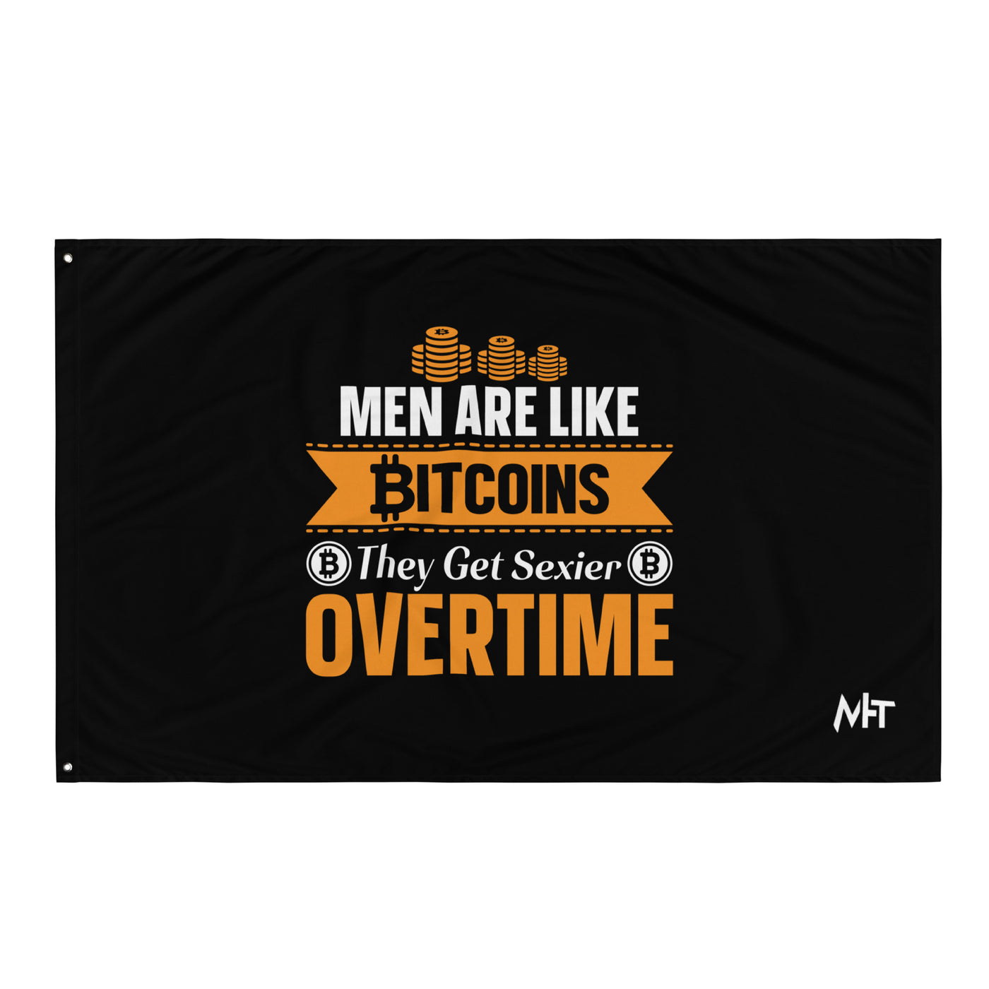 Men are like Bitcoin - Flag