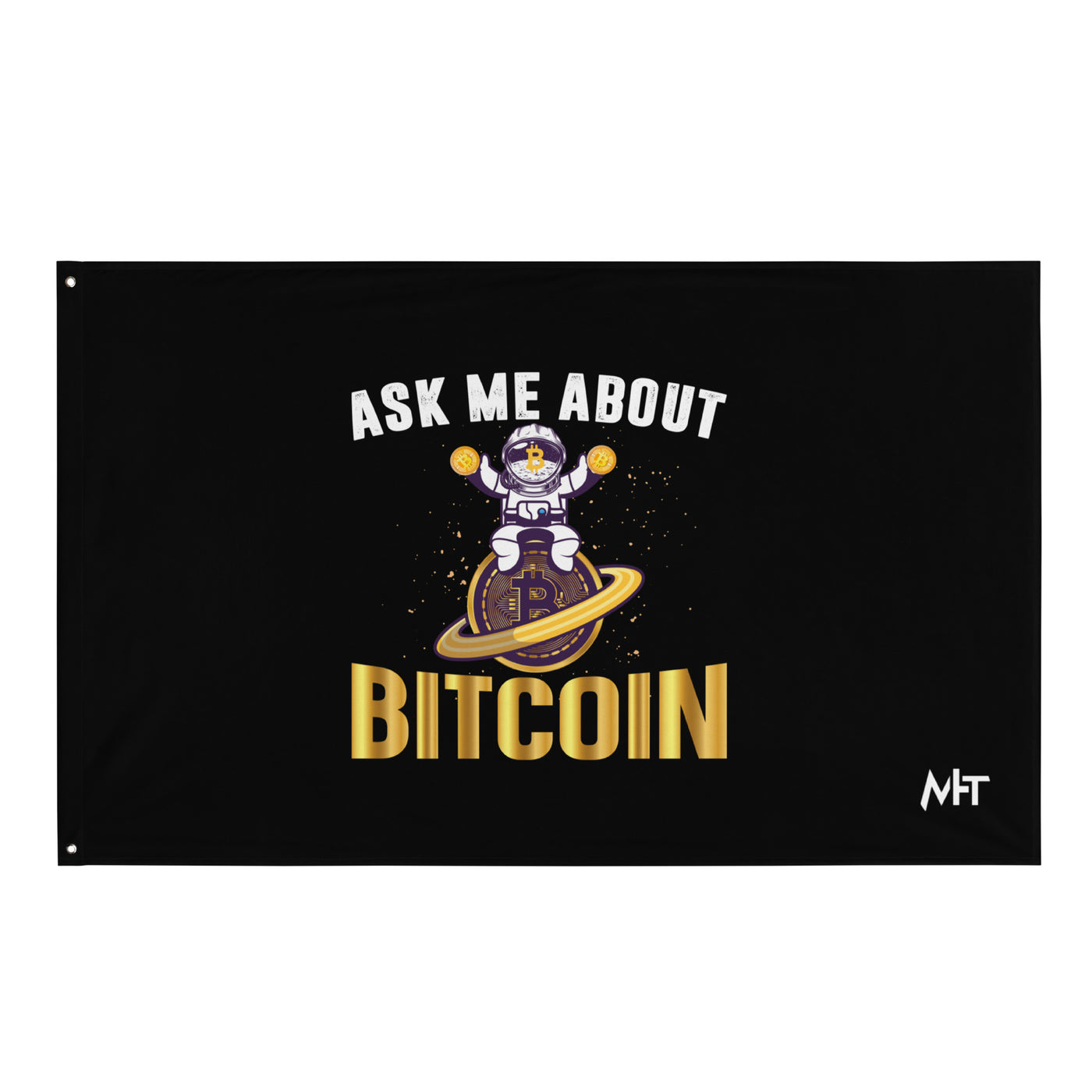 Ask Me about Bitcoin Flag